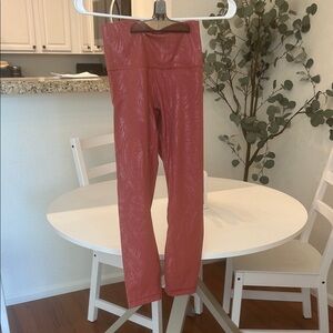 Lululemon Wunder Under High-Rise Crop 23" *Shine Acclimatize Soft Cranberry Pink